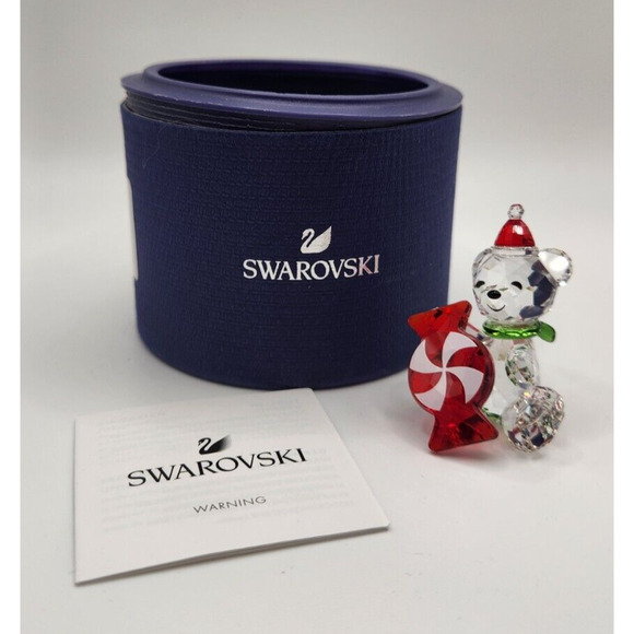 Swarovski Kris Bear Christmas Annual Edition 2021 Item 5597045 Peppermint Candy